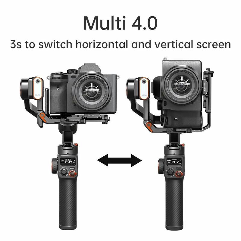 Hohem Isteady MT2 Kit Gimbal Stabilizer for Camera, 3-Axis Gimbal for Mirrorless/Pocket Camera/Action Camera/Smartphone, AI Tracker W/Fill Light, Camera Stabilizer for DSLR Camera Canon/Nikon/Sony