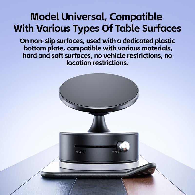 New Vacuum Suction Magnetic Phone Holder, Upgraded N54 Magnets, Magnetic Suction Cup Phone Mount for Car/Mirror/Smooth Surface for All Phones, Black