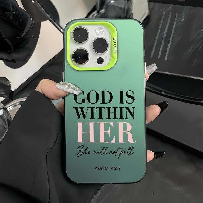 Ip 16/15 Letter Pattern Anti-Fall Mobile Phone Protective Case, Ip14Pro Full Protection Shockproof Mobile Phone Case Aesthetic Durable