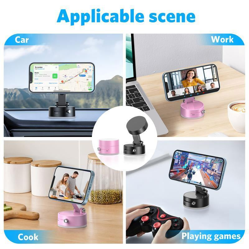 Magnetic Phone Holder, Magnetic Vacuum Suction Phone Holder, Smartphone Stand, Phone Accessories for Home Office, Phone Not Included, Mount, Magnetic Phone Mount