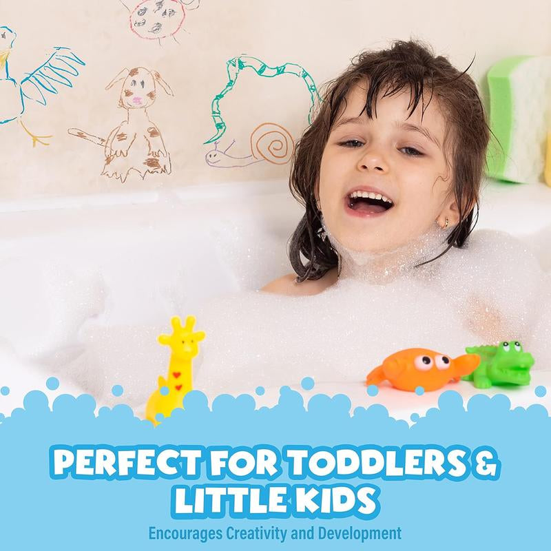 Tub Works Jumbo Bath Crayons, 7-Pack | Non-Toxic & Washable | Smooth, Vivid Drawings on Wet & Dry Tub Walls