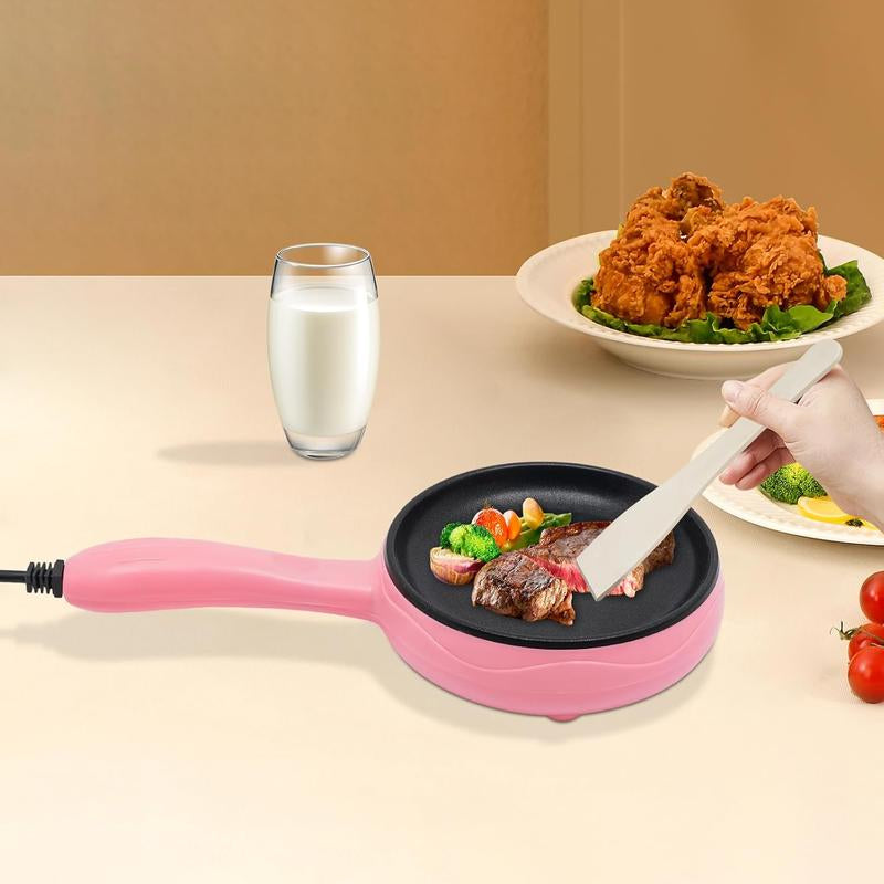 Electric Skillet, 6-Inch Non-Stick Electric Skillet, 110V Mini Frying Pan for Cooking, Small Egg Skillet, Breakfast Sandwich Maker