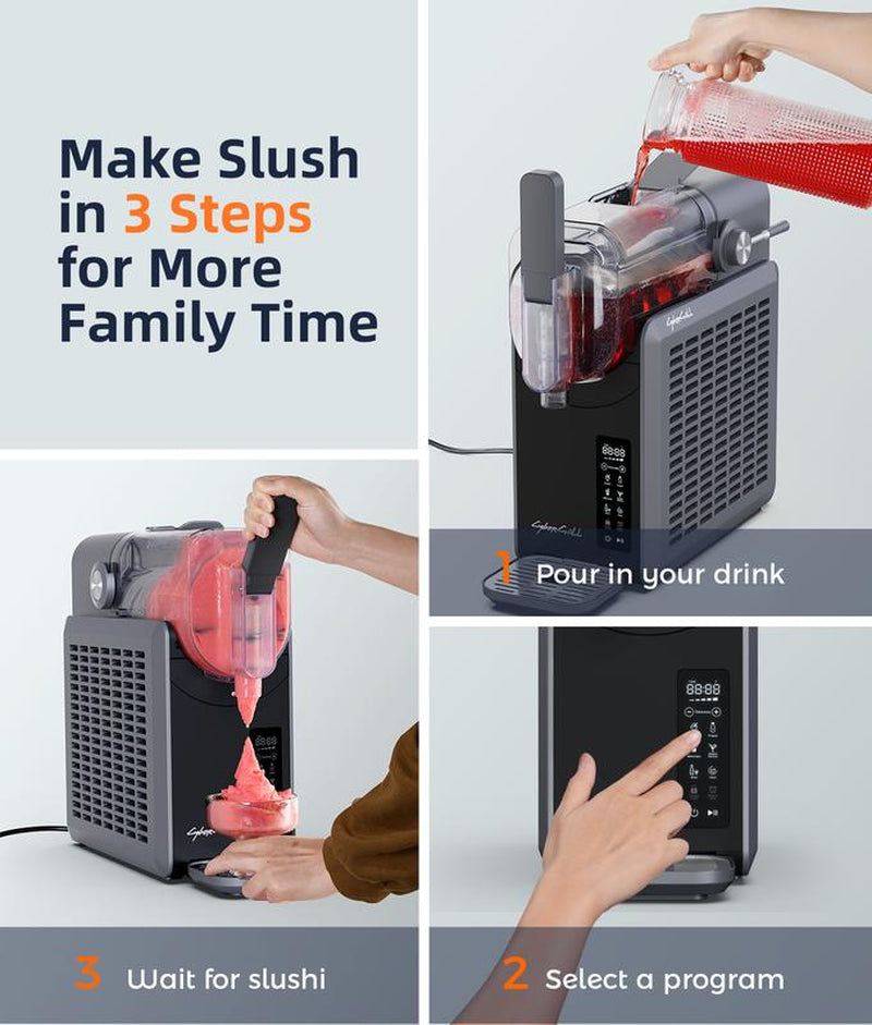 Cyberchill Slushie Machine,68 Oz Slushy Machine with Self-Cleaning Function, Frozen Drink Maker with 5 Preset
