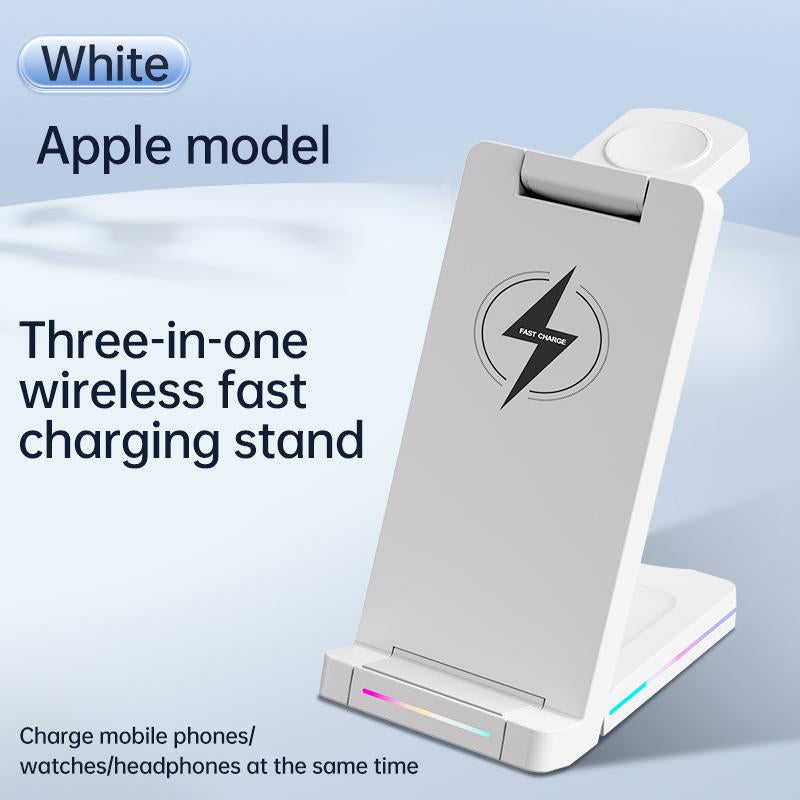 Cellphone 3-In-1 Mag-Safe Wireless Charger for Iphone 15/14/13/12,Apple Watch,And Airpods Pro/2/3-Magnetic Charging Station
