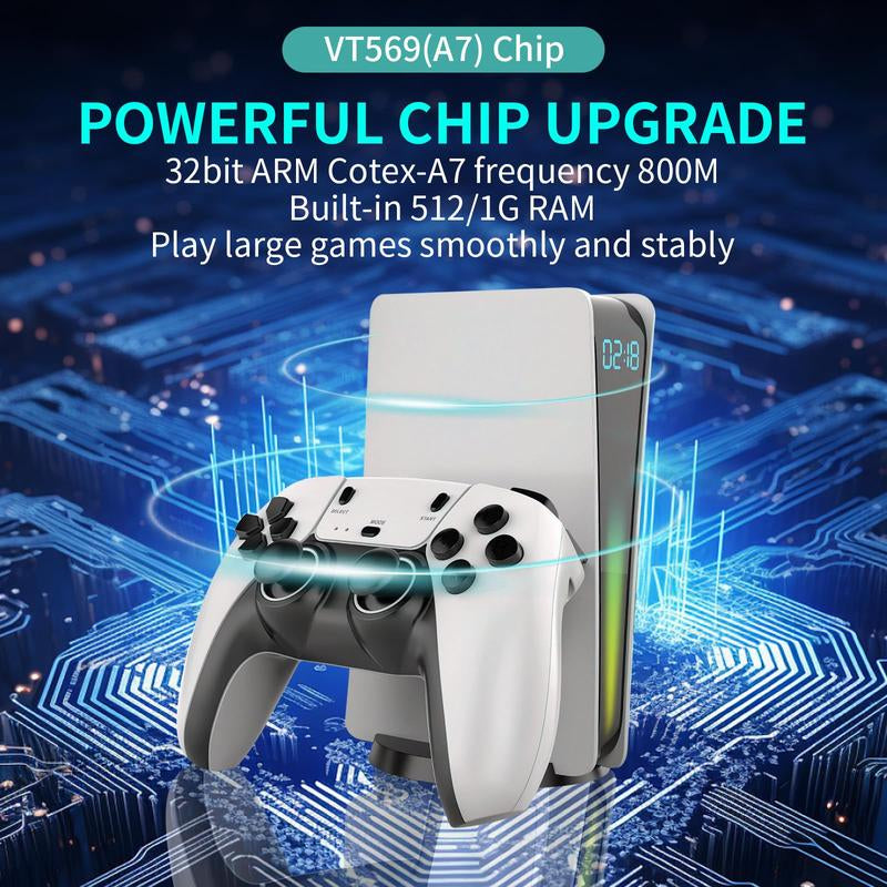 D3S Two-Person Home Game Console,Wireless Controller TV Game Console,Multiplayer Video Game Consoles,4K HD 10+ Emulators