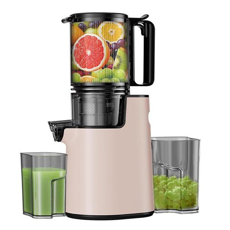 Cold Press Juicer, Masticating Juicer with 5.4" Wide Feed Chute, 350W Slow Juicer Machines Fit Whole Vegetables and Fruits,Juicer Machine,High Juice Yield