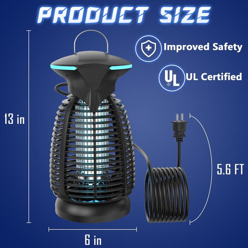 Electric Bug Zapper Outdoor, 4200V Powerful Mosquito Killer & Fly Trap,Insects Zapper Covers 3000 Sq Ft for Patio & Backyard, Home, Patio, Camping