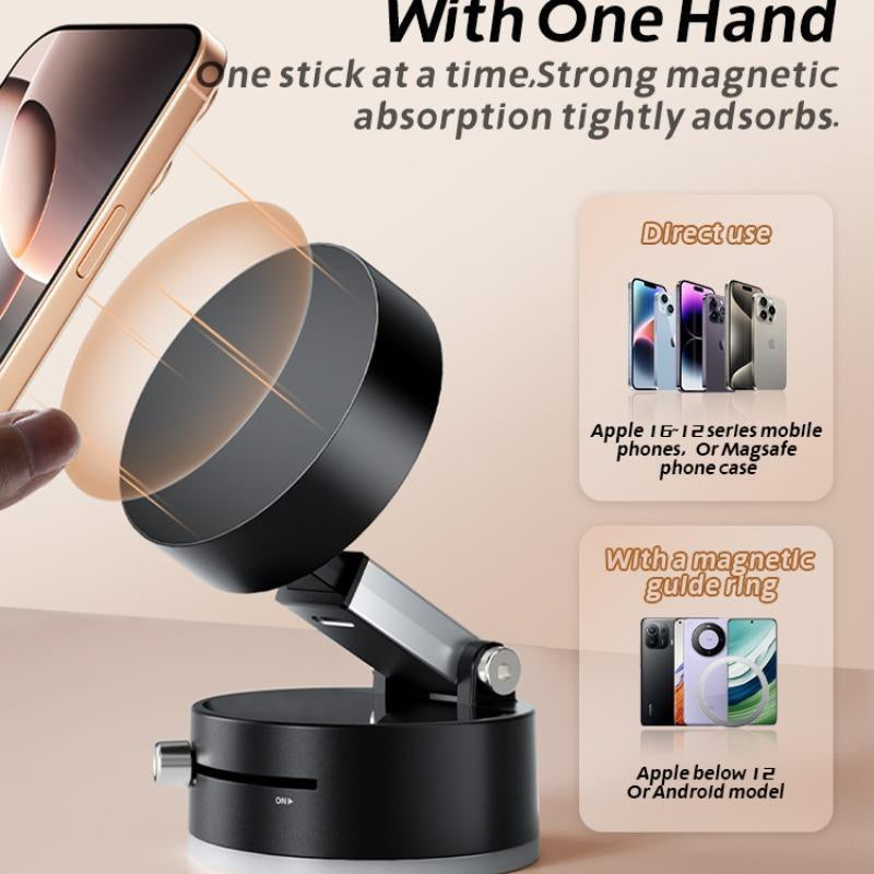 Magnetic Phone Holder, Vacuum Suction Cupmagnetic Phone Holder, Multifunctional Phonestand for Home Office, Phone Accessories Foriphone & Android