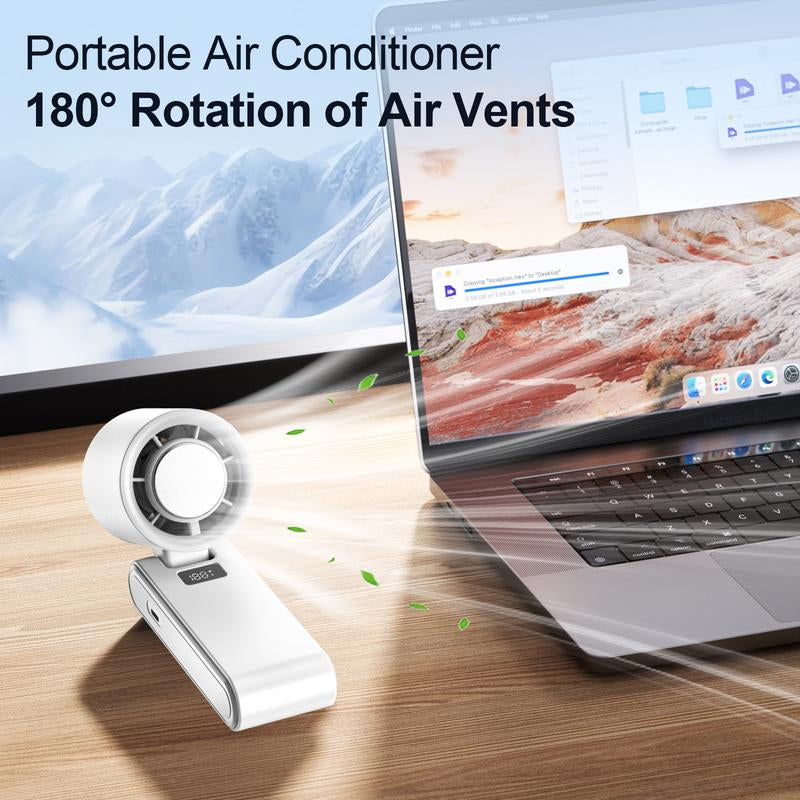 JOYYE Portable Handheld Turbo Fan, Portable Cooling Fan Adjustable 1-100 Speed, Rechargeable for Outdoor, Summer Travel, Working, Camping, Cordless