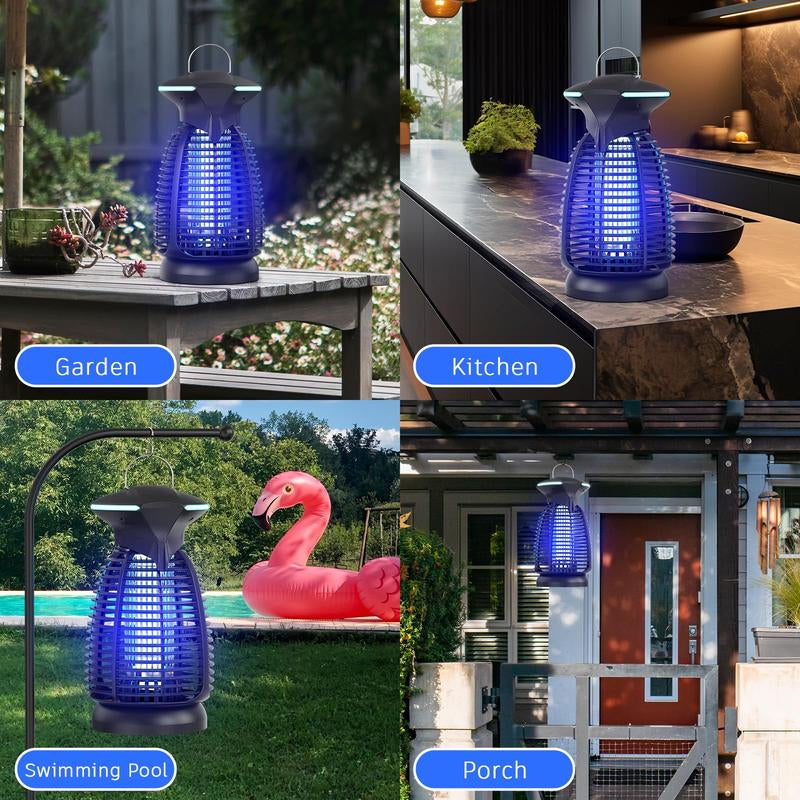 Electric Bug Zapper Outdoor, 4200V Powerful Mosquito Killer & Fly Trap,Insects Zapper Covers 3000 Sq Ft for Patio & Backyard, Home, Patio, Camping