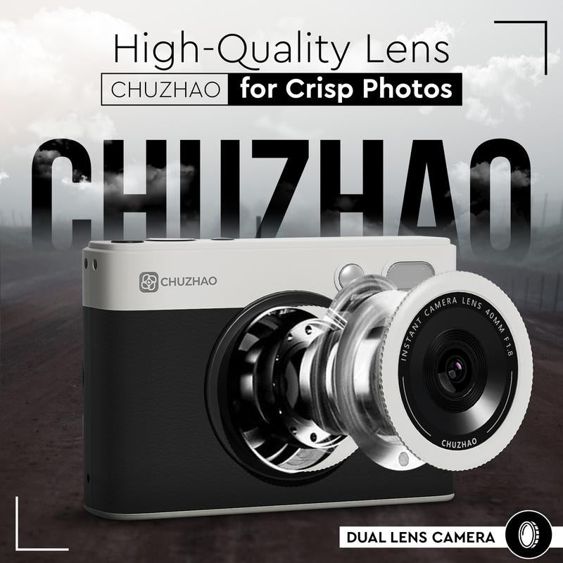 Chuzhao Color Instant Print Digital Camera Colorful Photos No Ink Thermal Paper, WIFI Connect Printer Disposable Instant Film Camera