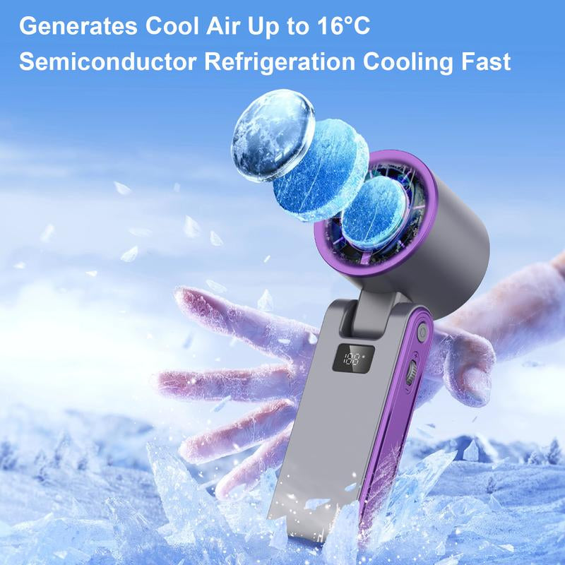 JOYYE Portable Handheld Turbo Fan, Portable Cooling Fan Adjustable 1-100 Speed, Rechargeable for Outdoor, Summer Travel, Working, Camping, Cordless