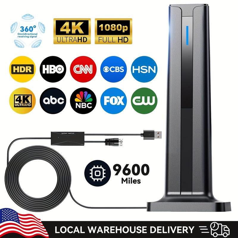TV Antenna Digital HD Antena Indoor HDTV 1080P 4K Long Range