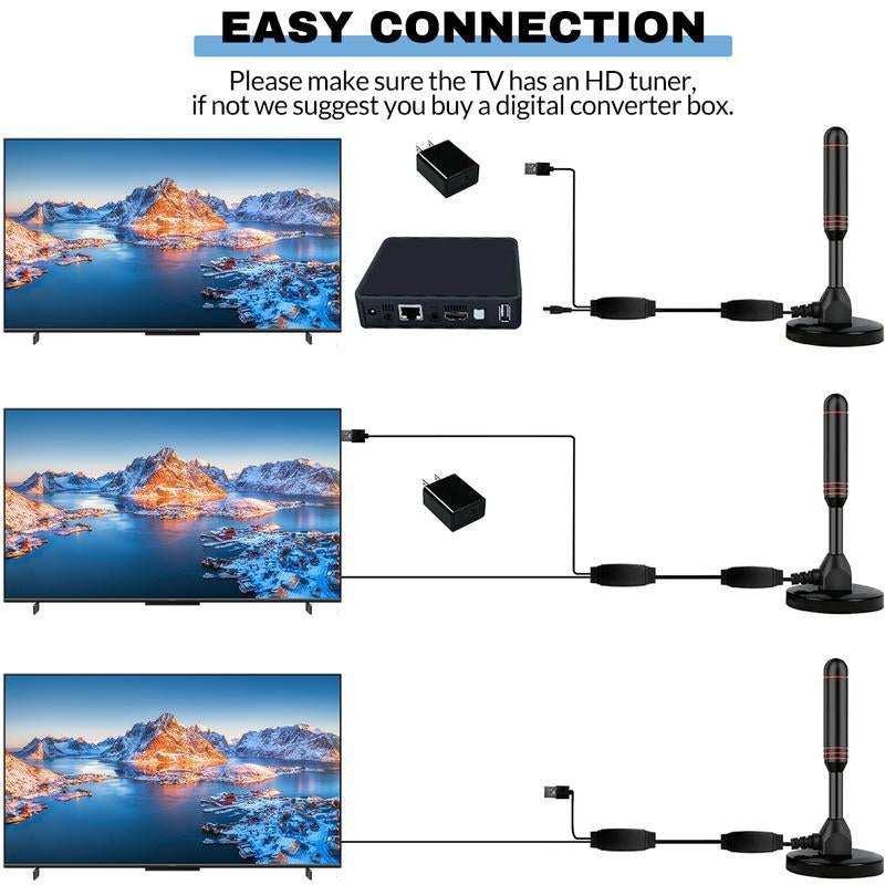 HDTV Antenna, Long Range Indoor TV Antenna.Digital Antenna Amplifier Signal Booster.Supports 4K 1080P, Smart TV Free Localchannels