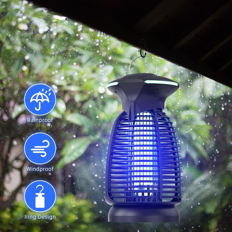 Electric Bug Zapper Outdoor, 4200V Powerful Mosquito Killer & Fly Trap,Insects Zapper Covers 3000 Sq Ft for Patio & Backyard, Home, Patio, Camping