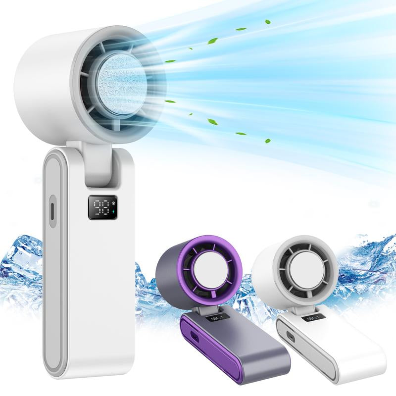 JOYYE Portable Handheld Turbo Fan, Portable Cooling Fan Adjustable 1-100 Speed, Rechargeable for Outdoor, Summer Travel, Working, Camping, Cordless