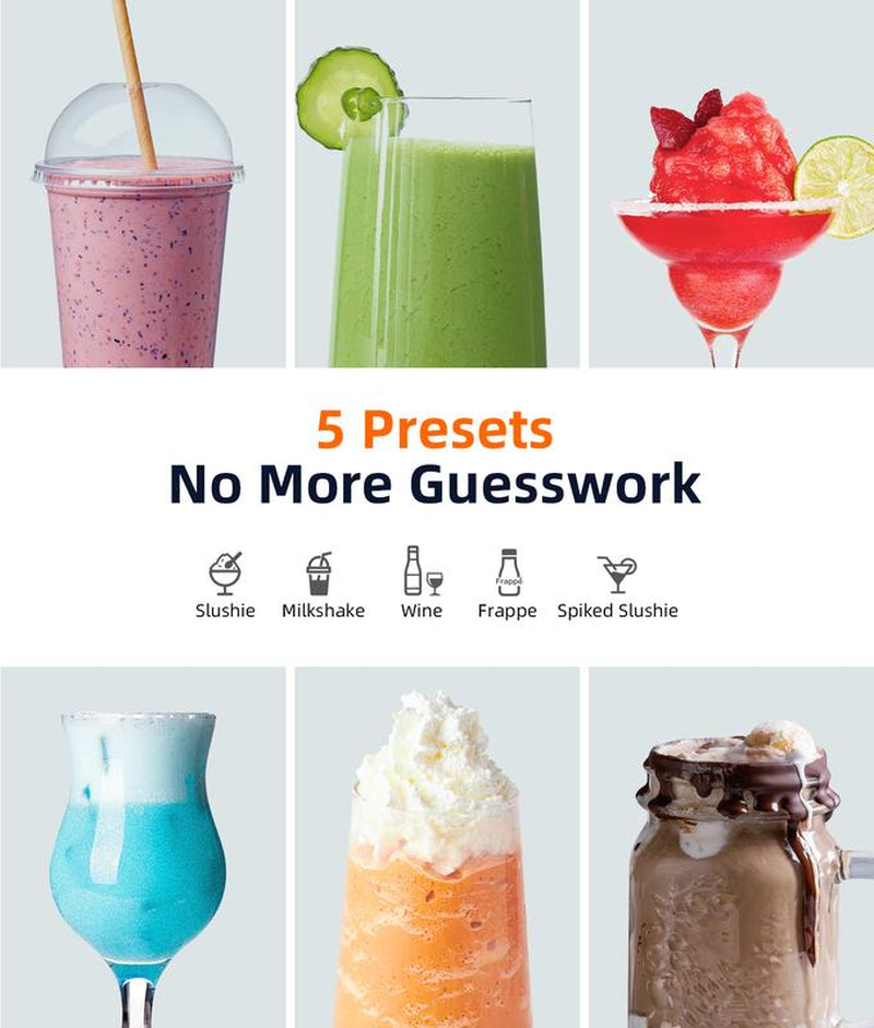 Cyberchill Slushie Machine,68 Oz Slushy Machine with Self-Cleaning Function, Frozen Drink Maker with 5 Preset