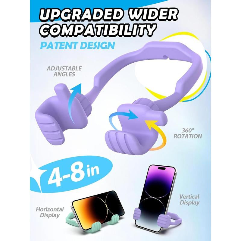 Easter Basket Stuffers for Teens Girls Boys Cell Phone Stand: 2 Pack UPGRADE Adjustable Thumbs up Lazy Phone Holder for Desk Fun Birthday Gifts Easter Gifts for Adults Toddlers Women Men Wife Kids