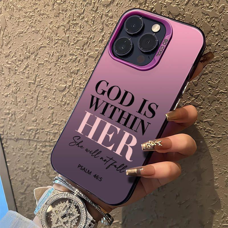 Ip 16/15 Letter Pattern Anti-Fall Mobile Phone Protective Case, Ip14Pro Full Protection Shockproof Mobile Phone Case Aesthetic Durable