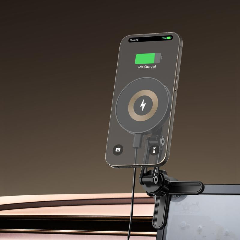 15W Wireless Fast Charger for Floating Car Screens, Qi Devices Phone Compatibility (Non-Blocking Vent Design)