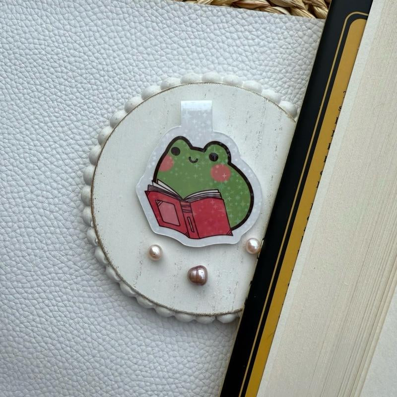 Frog Magnetic Bookmark, Holographic Frog Bookmark, Page Clip