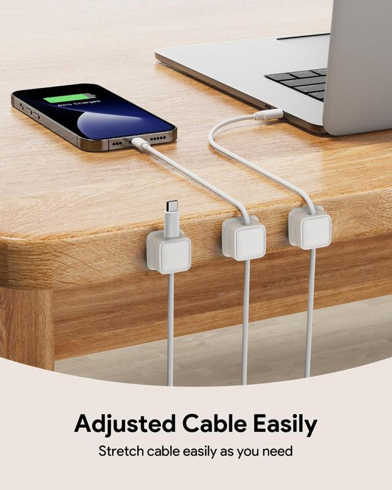 Magnetic Cable Organizer - 6/12PCS Magnetic Cable Organizer for Desktop and Wall Mounting with Phone Charging and Data Cable Storage Rod Hook