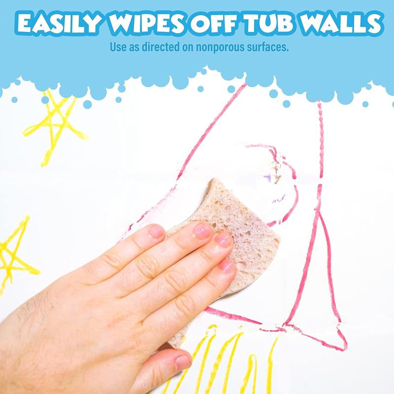 Tub Works Jumbo Bath Crayons, 7-Pack | Non-Toxic & Washable | Smooth, Vivid Drawings on Wet & Dry Tub Walls