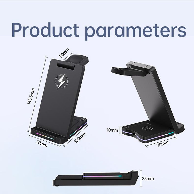Cellphone 3-In-1 Mag-Safe Wireless Charger for Iphone 15/14/13/12,Apple Watch,And Airpods Pro/2/3-Magnetic Charging Station