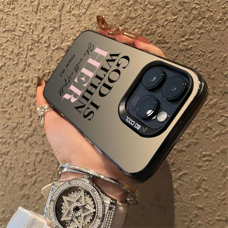Ip 16/15 Letter Pattern Anti-Fall Mobile Phone Protective Case, Ip14Pro Full Protection Shockproof Mobile Phone Case Aesthetic Durable