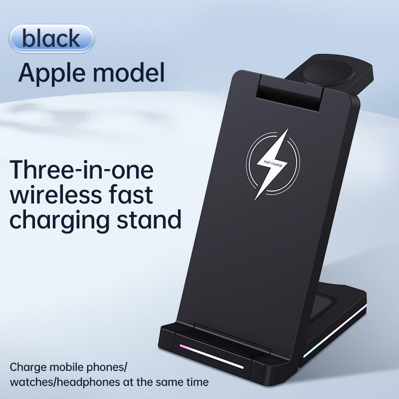Cellphone 3-In-1 Mag-Safe Wireless Charger for Iphone 15/14/13/12,Apple Watch,And Airpods Pro/2/3-Magnetic Charging Station