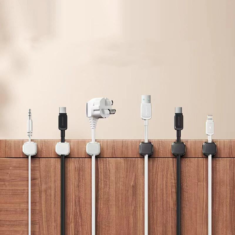 Magnetic Cable Organizer - 6/12PCS Magnetic Cable Organizer for Desktop and Wall Mounting with Phone Charging and Data Cable Storage Rod Hook