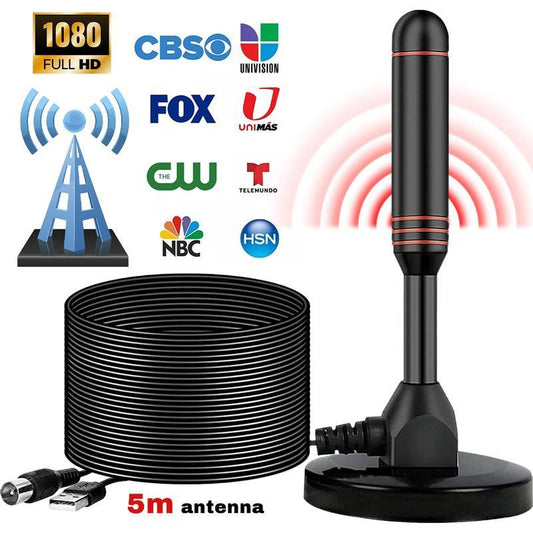 HDTV Antenna, Long Range Indoor TV Antenna.Digital Antenna Amplifier Signal Booster.Supports 4K 1080P, Smart TV Free Localchannels