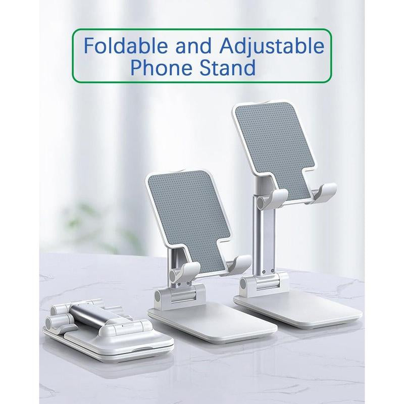 Cell Phone Stand for Desk,Phone Holder with Stable Anti-Slip,Increase Weight Be Stable,Compatible with Iphone 15 14 13 12 Mini 11 Pro Xs Max XR X 6(White)