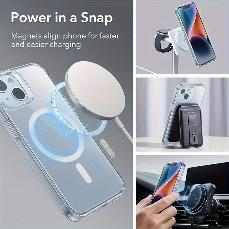 Clear Acrylic Magnetic Wireless Charging Case & Transparent Protective Cover Shockproof Safety Cushion for Iphone 16/15/14/13/12/11Pro Max/Pro X/XS/XS Max Phone Case