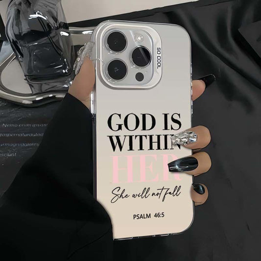 Ip 16/15 Letter Pattern Anti-Fall Mobile Phone Protective Case, Ip14Pro Full Protection Shockproof Mobile Phone Case Aesthetic Durable