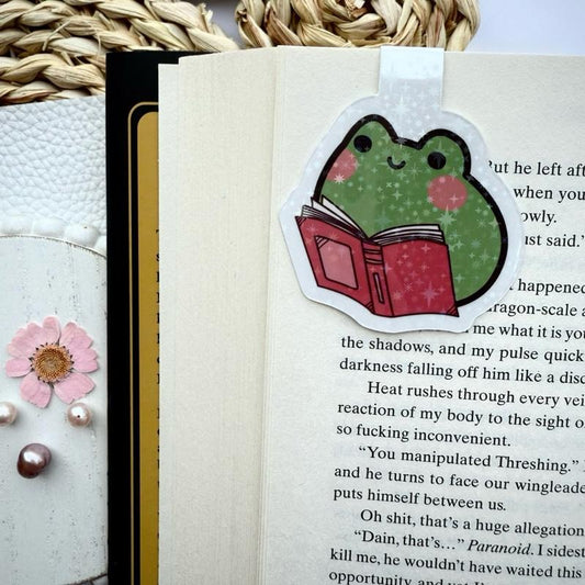 Frog Magnetic Bookmark, Holographic Frog Bookmark, Page Clip