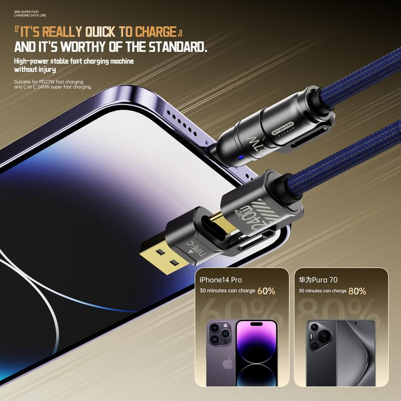 240W FASTEST Charging Cable EVER! 1.8M Military-Grade Nylon️Emark Chipmacbook/Iphone/Samsungtug 2000Kg24H Ship+Free Case!240W Cable $16.9Free Shipping